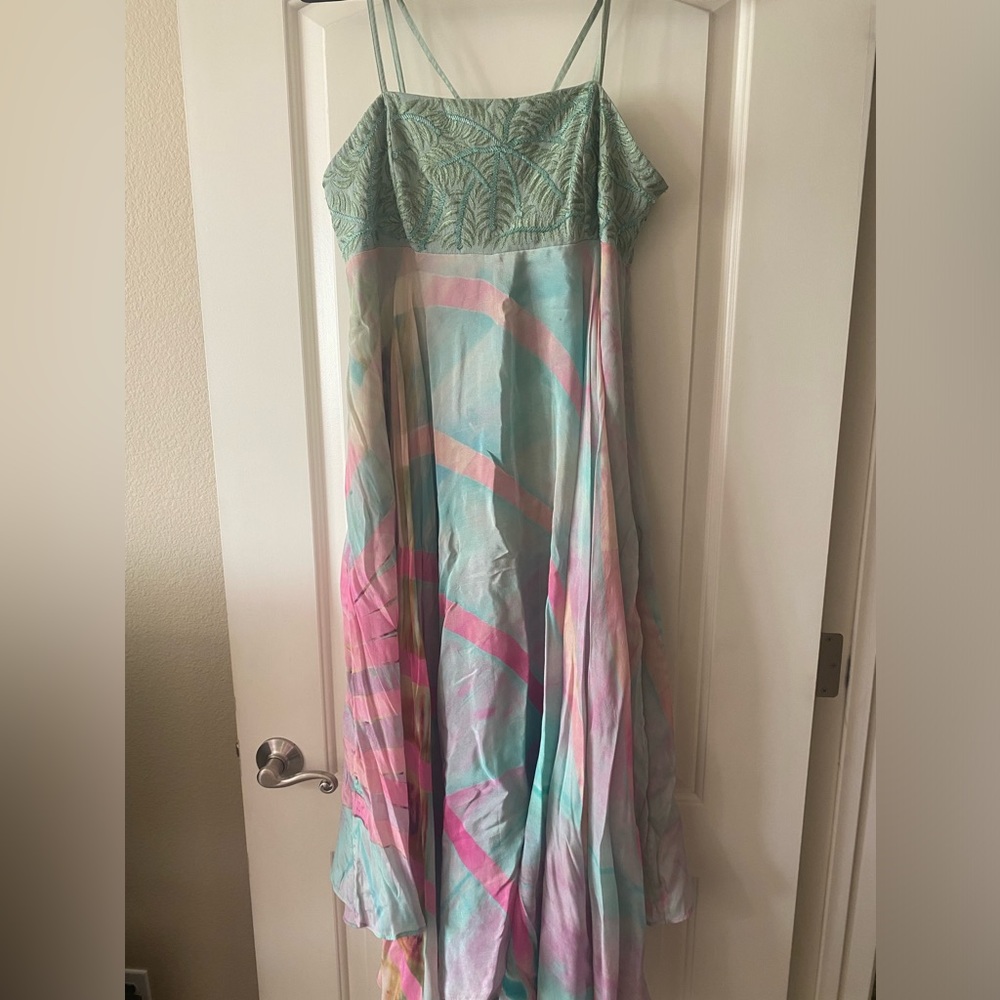 Anthropologie Floreat Asymmetrical Hem Dress
